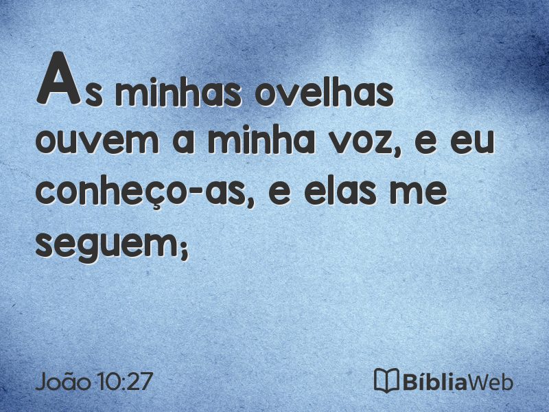 João 10:27 em imagem para compartilhar