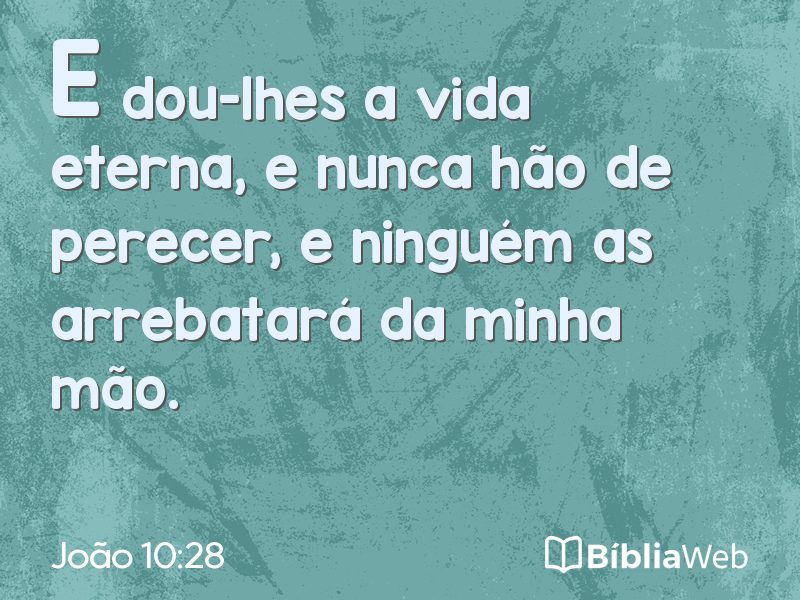 João 10:28 em imagem para compartilhar