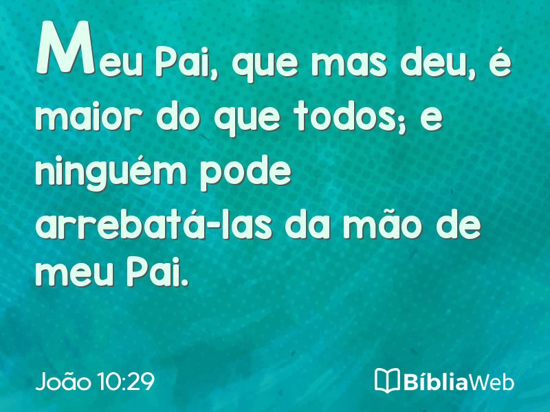 João 10:29 em imagem para compartilhar