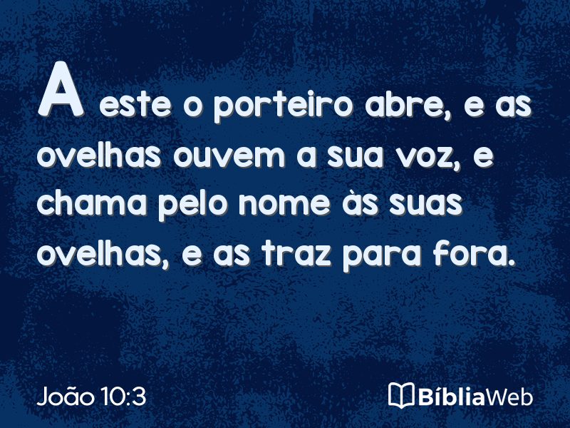 João 10:3 em imagem para compartilhar