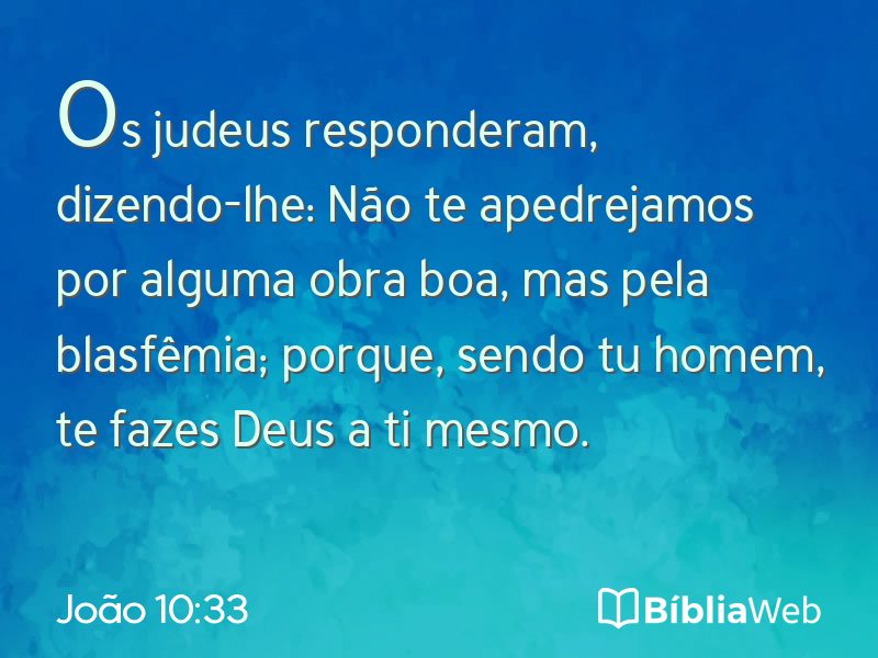 João 10:33 em imagem para compartilhar