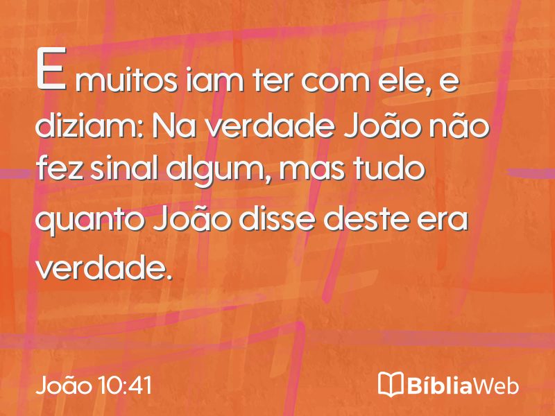 João 10:41 em imagem para compartilhar