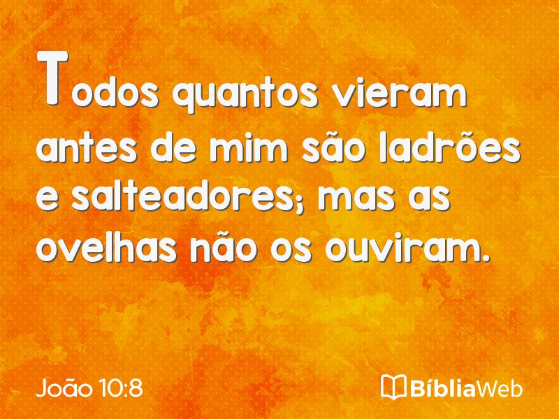 João 10:8 em imagem para compartilhar