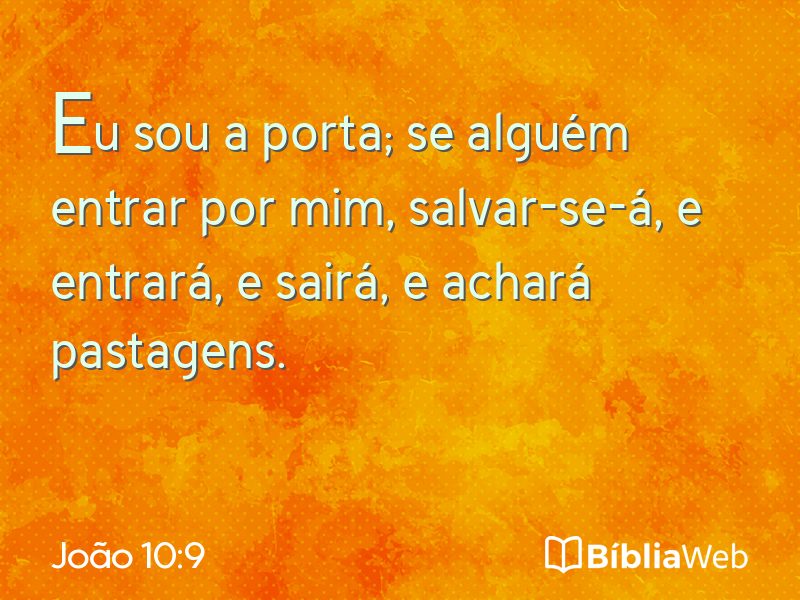 João 10:9 em imagem para compartilhar