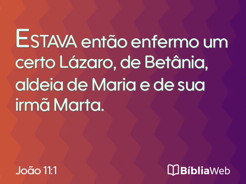 João 11:1 em imagem para compartilhar