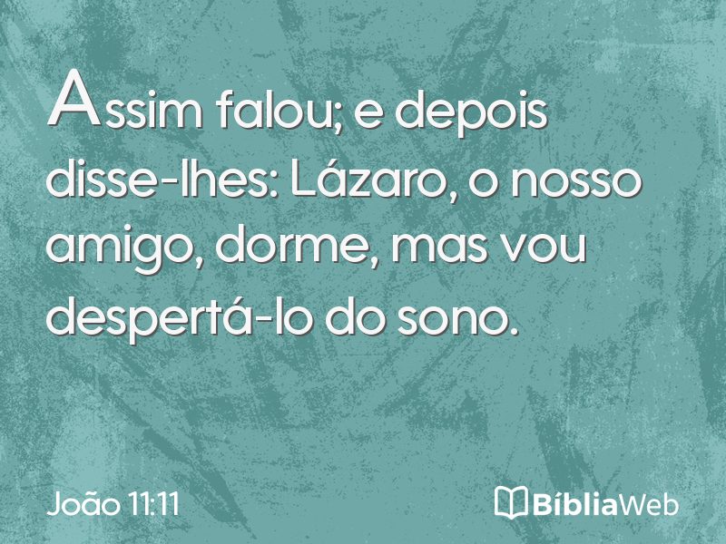 João 11:11 em imagem para compartilhar