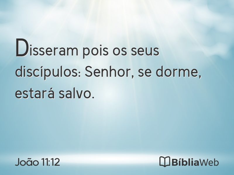 João 11:12 em imagem para compartilhar