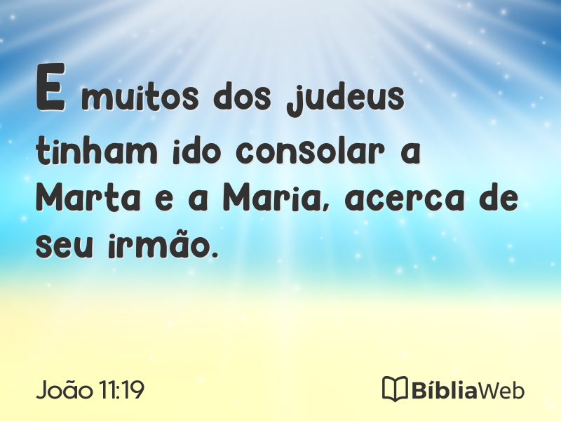 João 11:19 em imagem para compartilhar