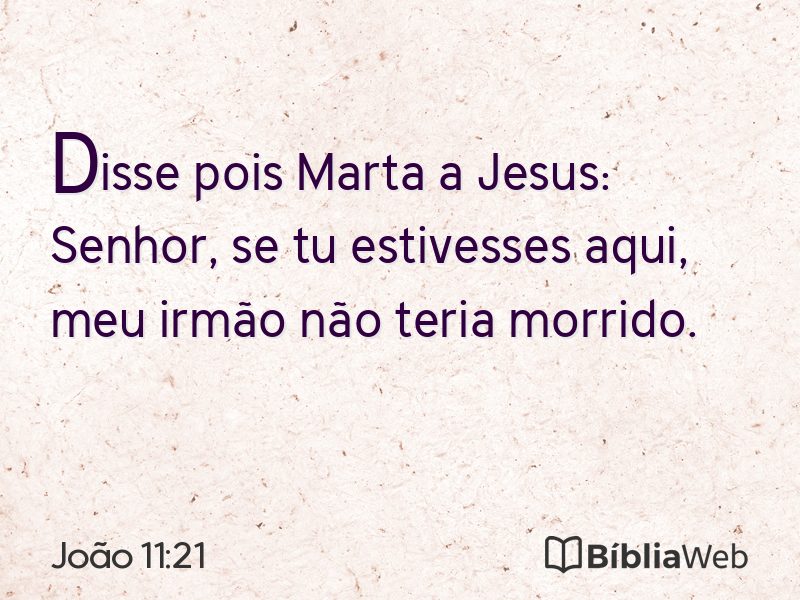 João 11:21 em imagem para compartilhar