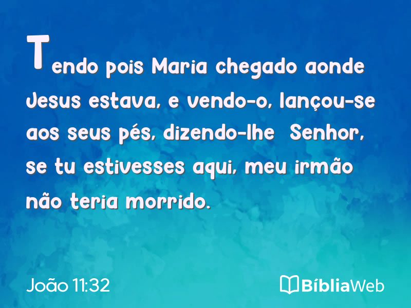 João 11:32 em imagem para compartilhar