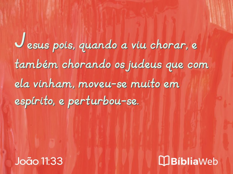 João 11:33 em imagem para compartilhar