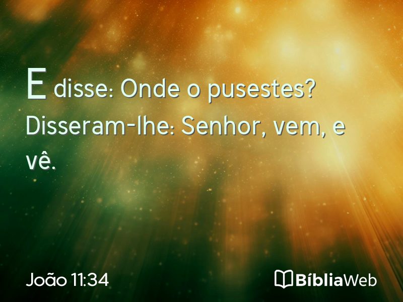 João 11:34 em imagem para compartilhar