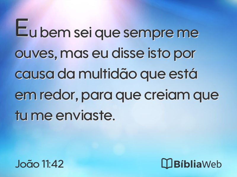 João 11:42 em imagem para compartilhar