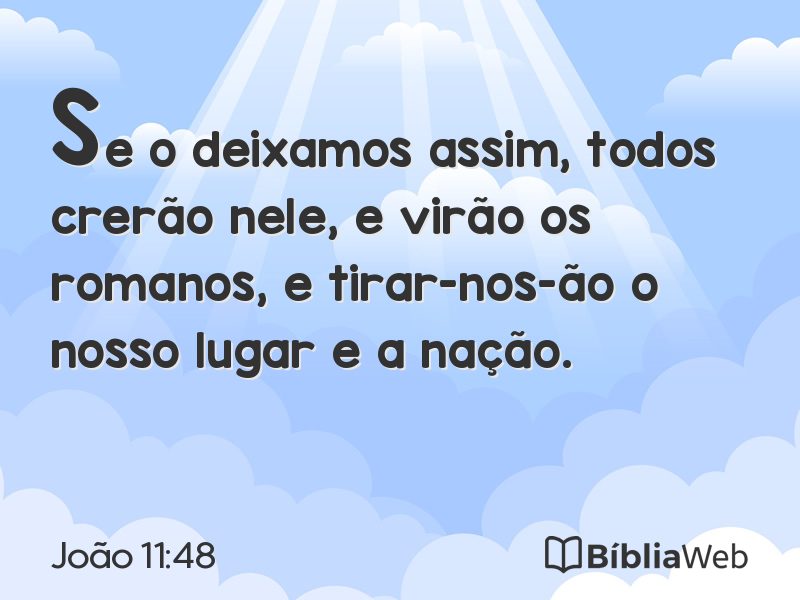 João 11:48 em imagem para compartilhar