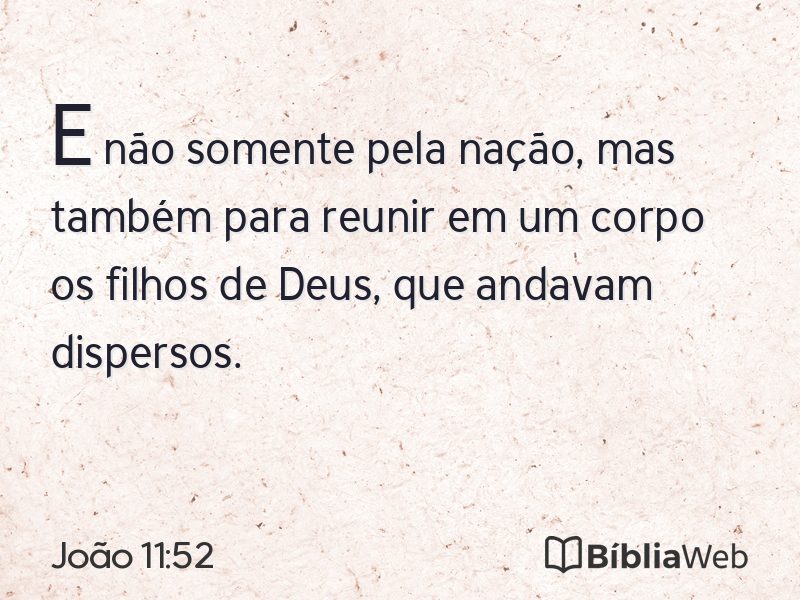 João 11:52 em imagem para compartilhar