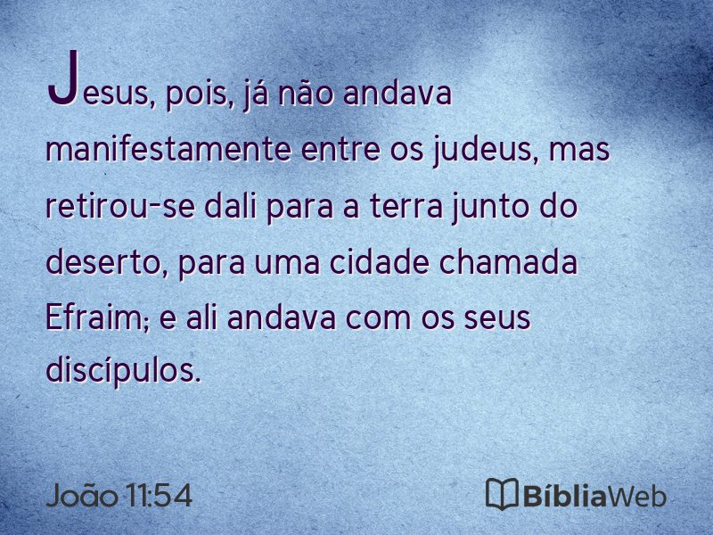 João 11:54 em imagem para compartilhar