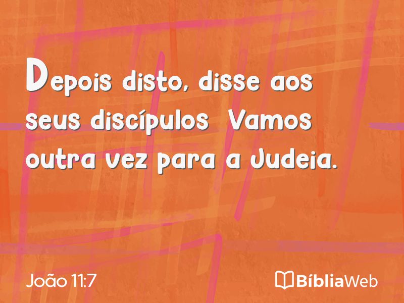 João 11:7 em imagem para compartilhar