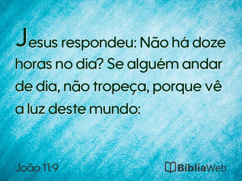 João 11:9 em imagem para compartilhar