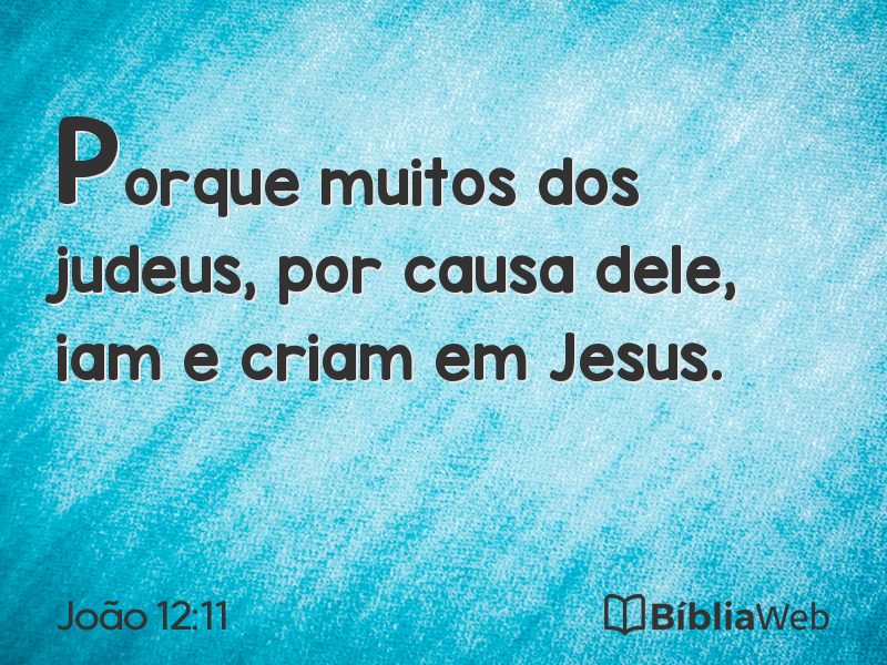 João 12:11 em imagem para compartilhar