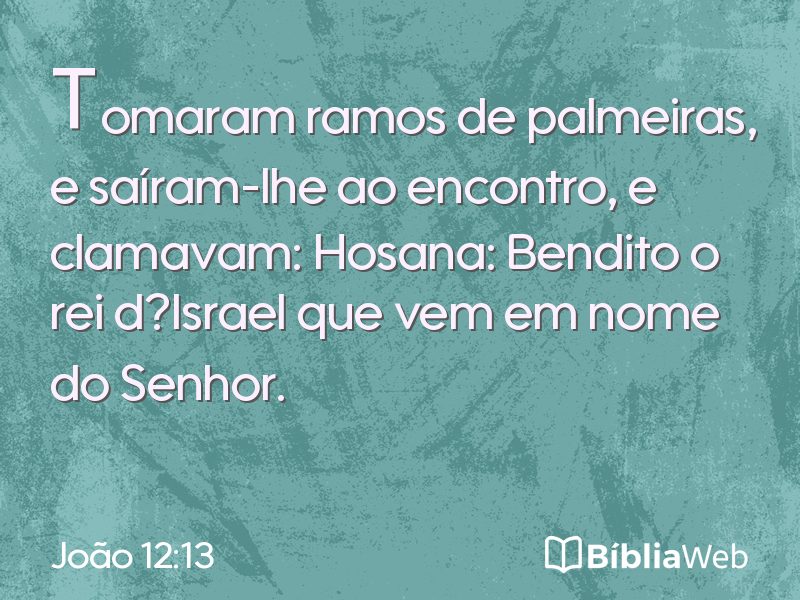 João 12:13 em imagem para compartilhar