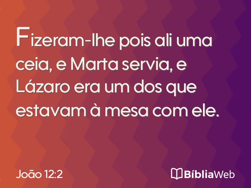 João 12:2 em imagem para compartilhar
