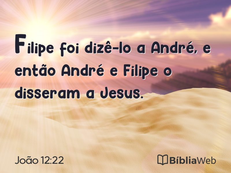 João 12:22 em imagem para compartilhar