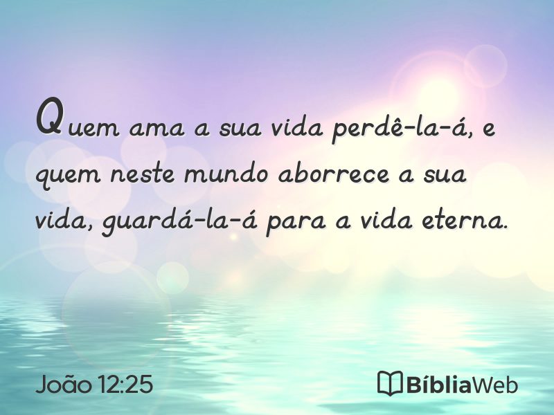 João 12:25 em imagem para compartilhar