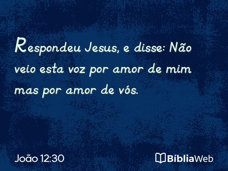 João 12:30 em imagem para compartilhar