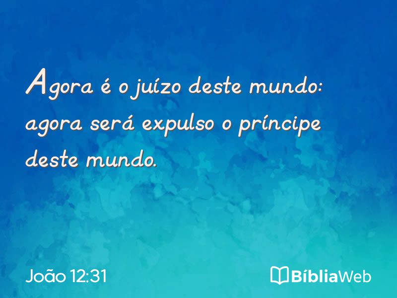 João 12:31 em imagem para compartilhar