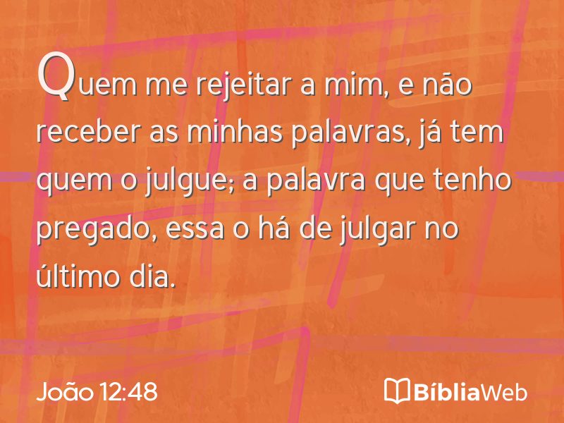 João 12:48 em imagem para compartilhar