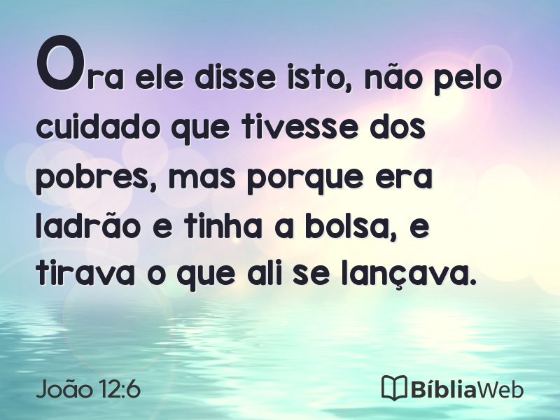 João 12:6 em imagem para compartilhar