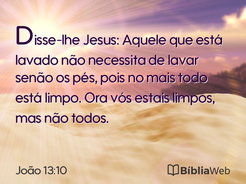 João 13:10 em imagem para compartilhar