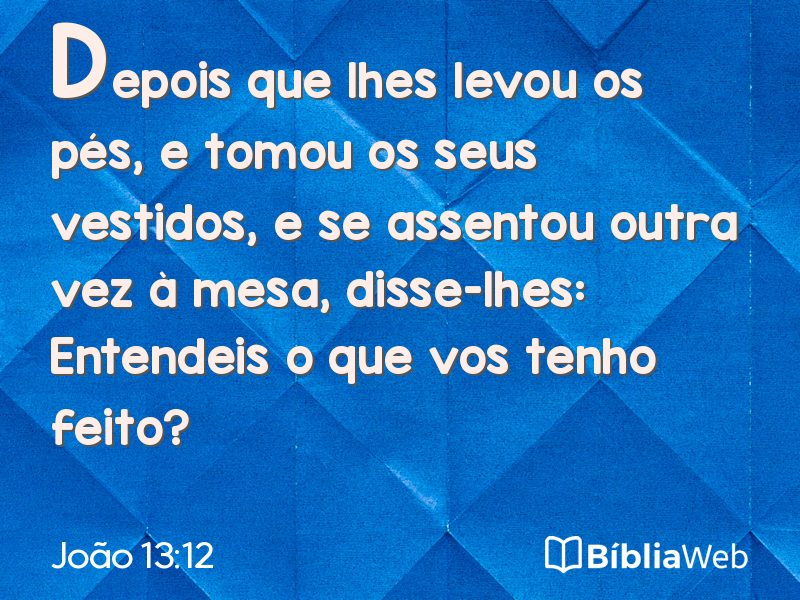 João 13:12 em imagem para compartilhar