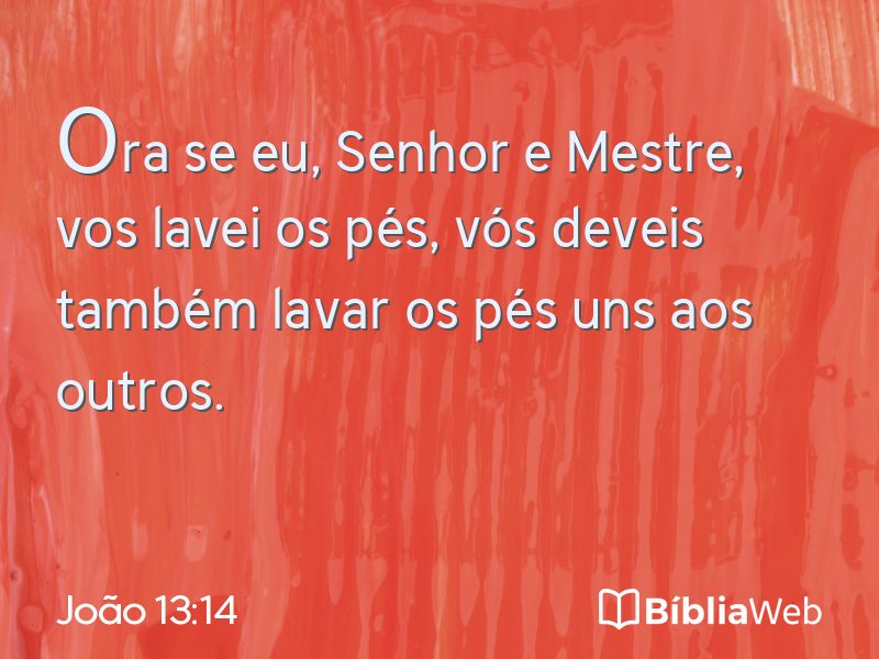 João 13:14 em imagem para compartilhar