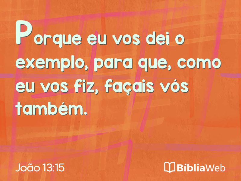 João 13:15 em imagem para compartilhar