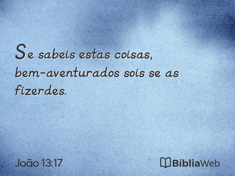 João 13:17 em imagem para compartilhar