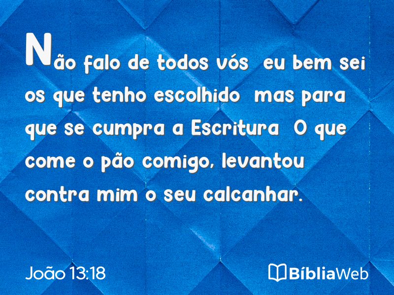 João 13:18 em imagem para compartilhar