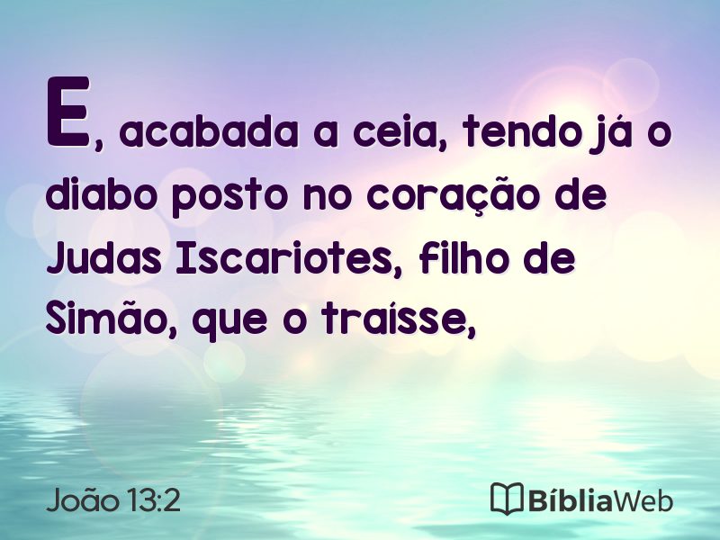 João 13:2 em imagem para compartilhar
