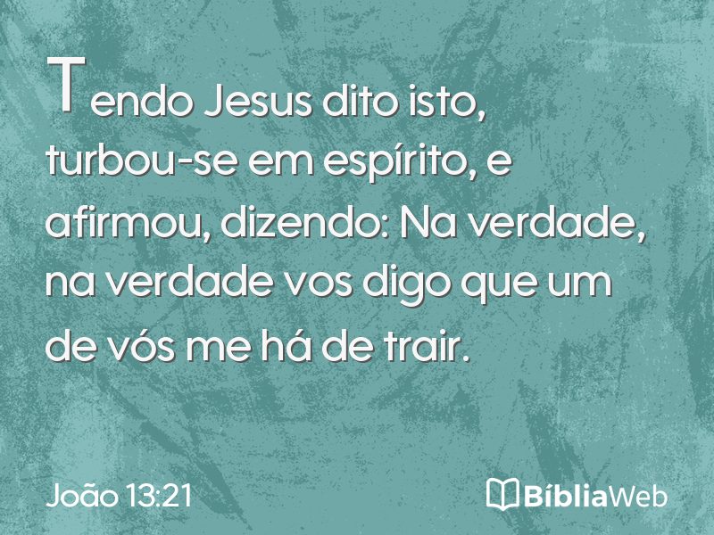 João 13:21 em imagem para compartilhar