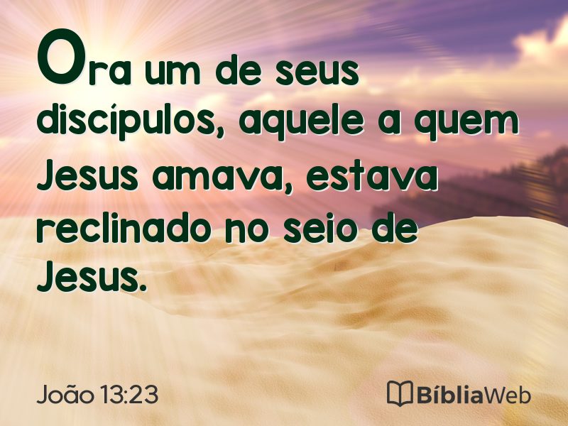 João 13:23 em imagem para compartilhar