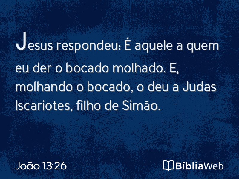 João 13:26 em imagem para compartilhar