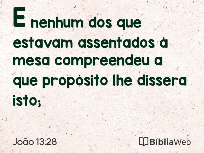 João 13:28 em imagem para compartilhar