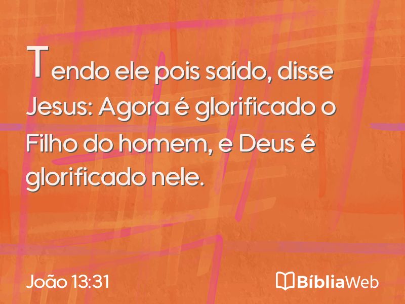 João 13:31 em imagem para compartilhar