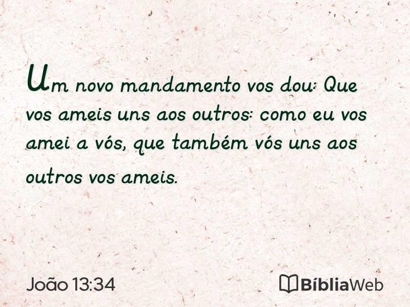 João 13:34 em imagem para compartilhar