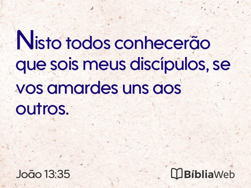 João 13:35 em imagem para compartilhar