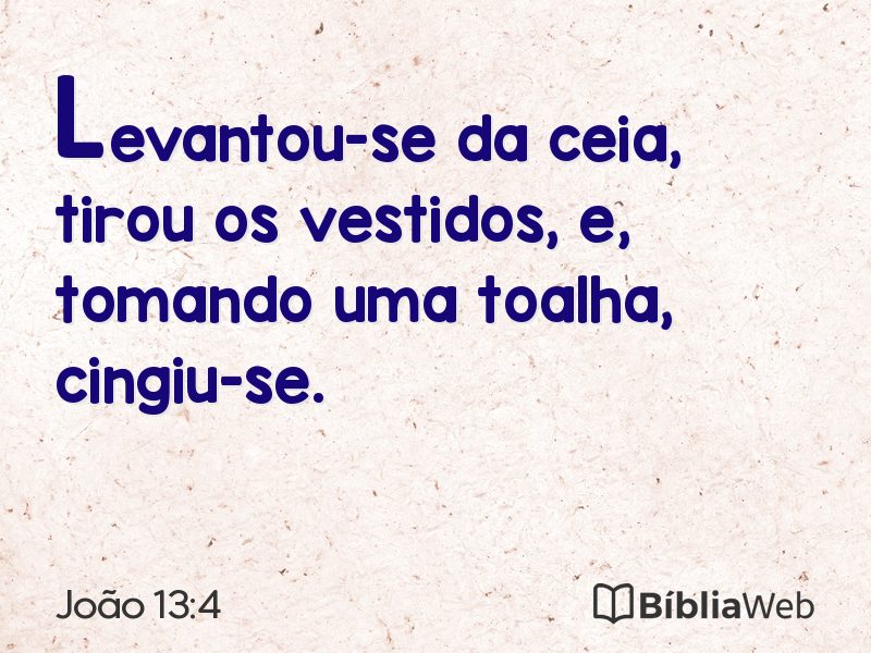 João 13:4 em imagem para compartilhar