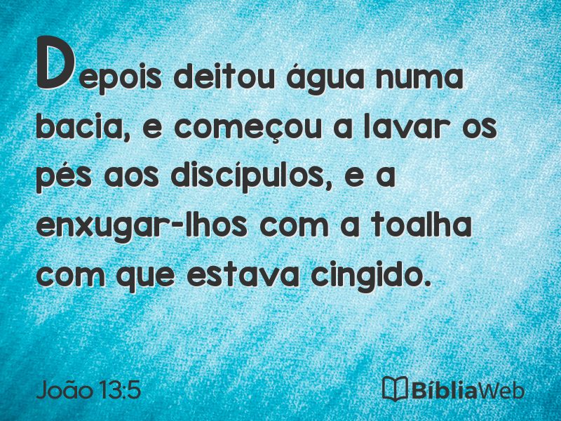 João 13:5 em imagem para compartilhar