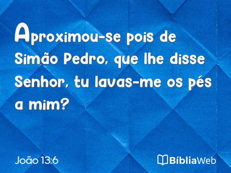 João 13:6 em imagem para compartilhar