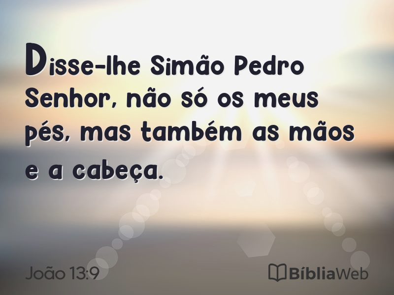 João 13:9 em imagem para compartilhar