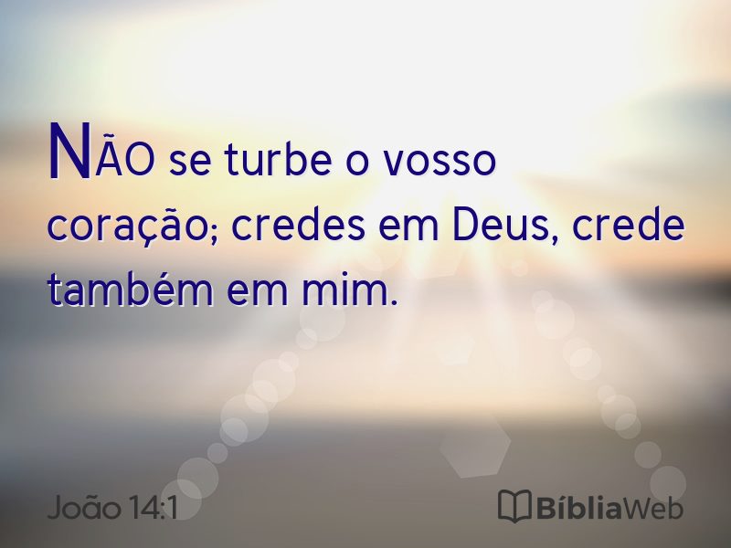 João 14:1 em imagem para compartilhar